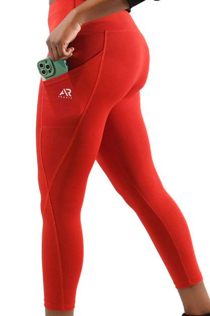 red Women's Leggings 