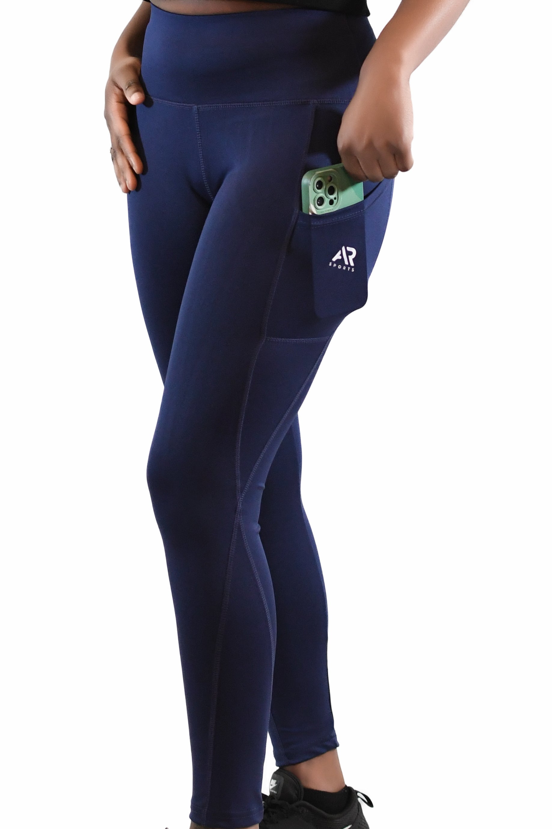 blue Women's Leggings with Pockets