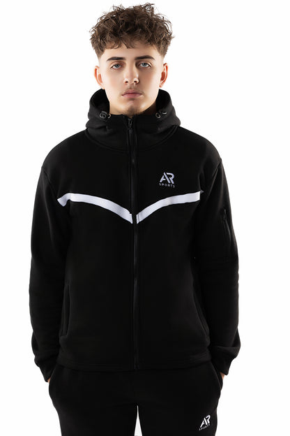 men's black hoodie set