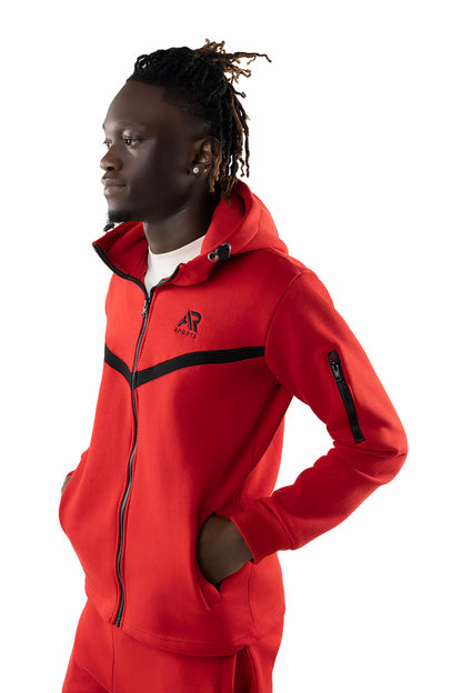 red men's hoodie